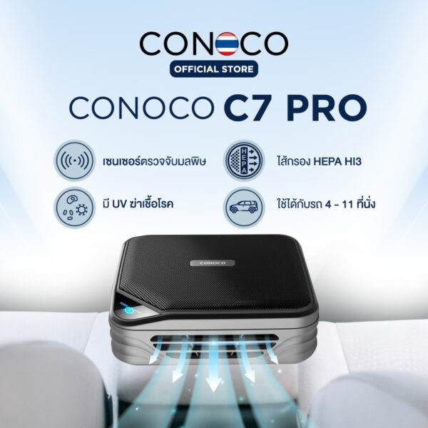 เครื่องฟอกอากาศในรถ CONOCO C7 pro